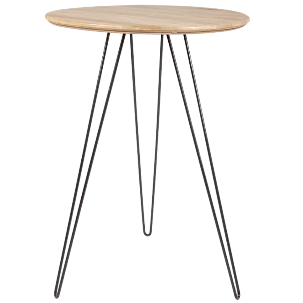 Table haute à pieds épingles | Ø 80 cm