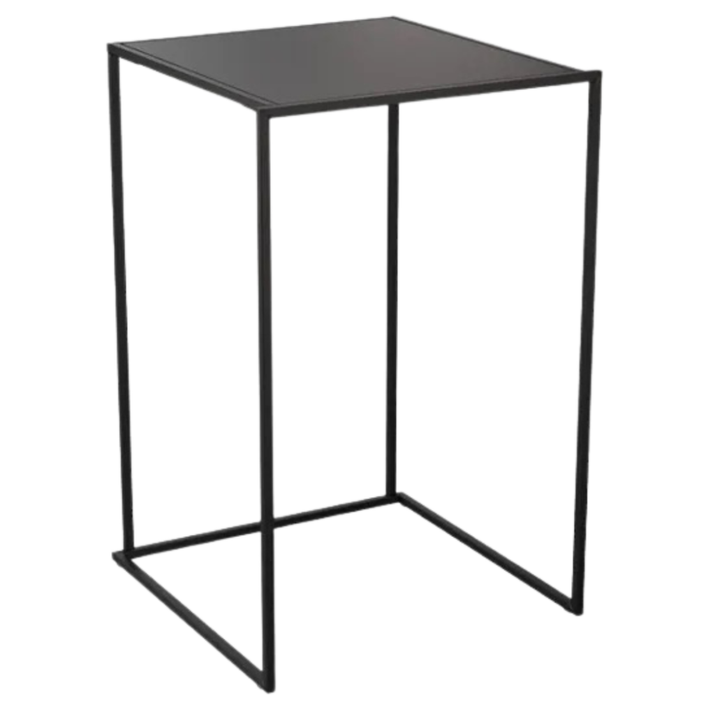 Table haute Quadra | noir | 60 x 60 cm
