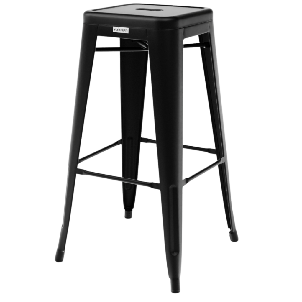 Tabouret style Tolix | noir | H 77 cm