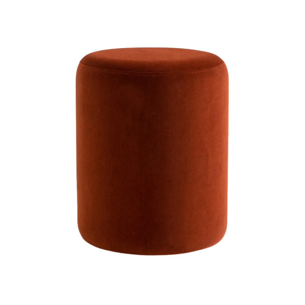 Pouf Polina | en velours | écureuil