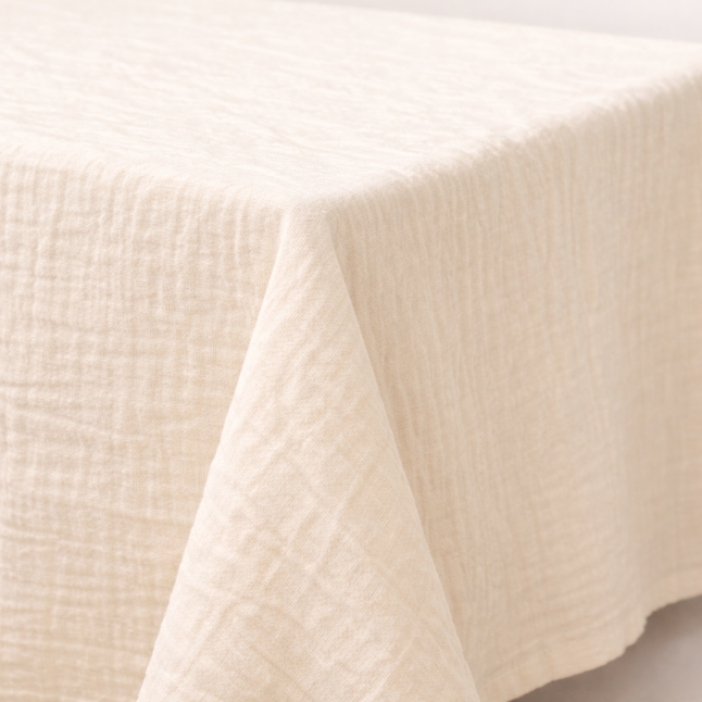 Nappe cot. froissé ivoire | 290  x  290