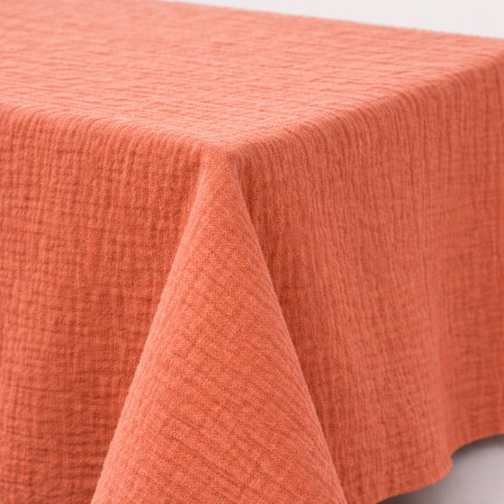 Nappe cot. froissé terracota | 290  x  290