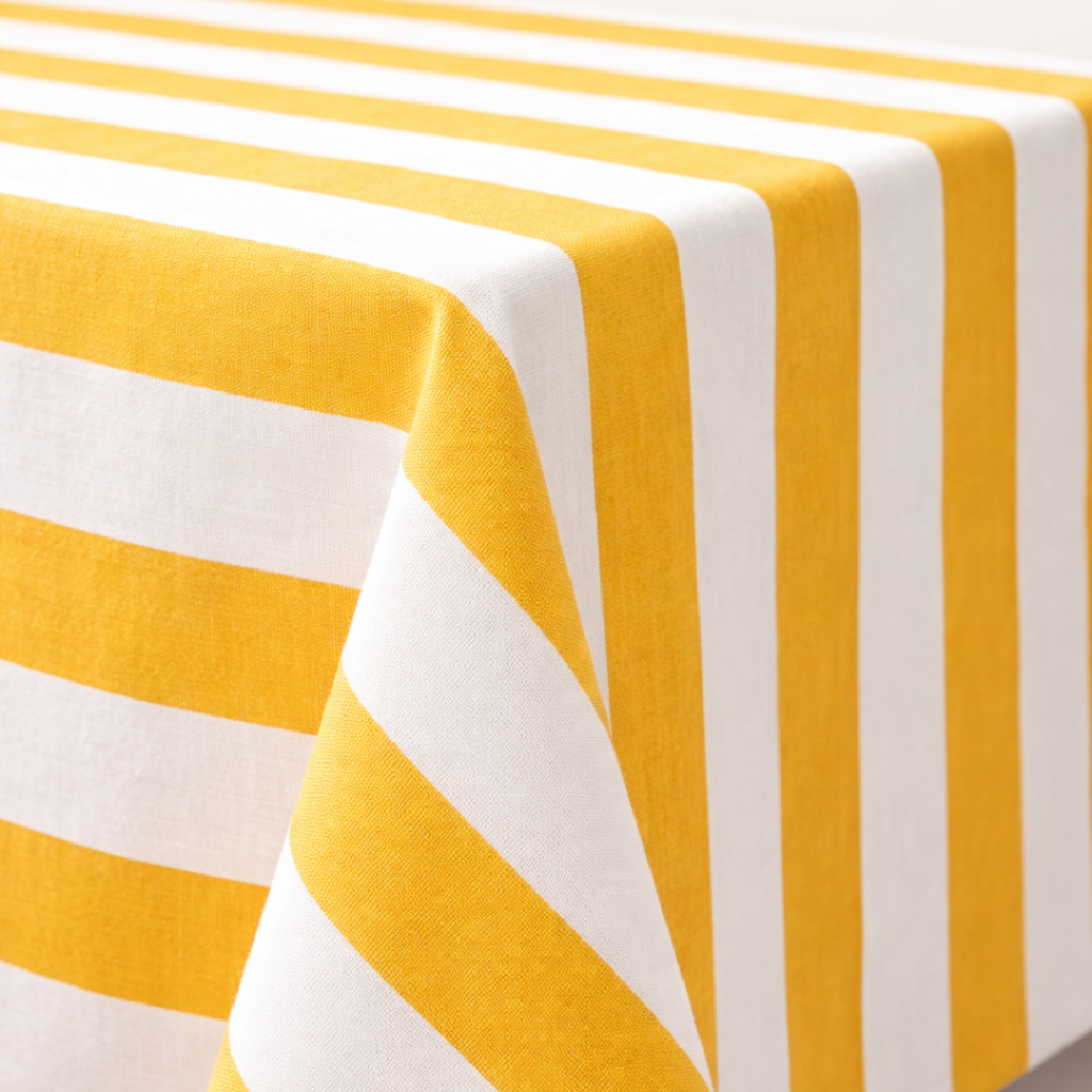 Nappe Transat jaune blanc | 290 x 300 cm