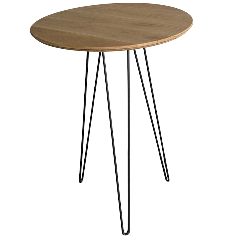 Table haute à pieds épingles | Ø 80 cm